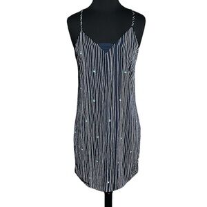A Collection Navy and white striped mini Dress size medium